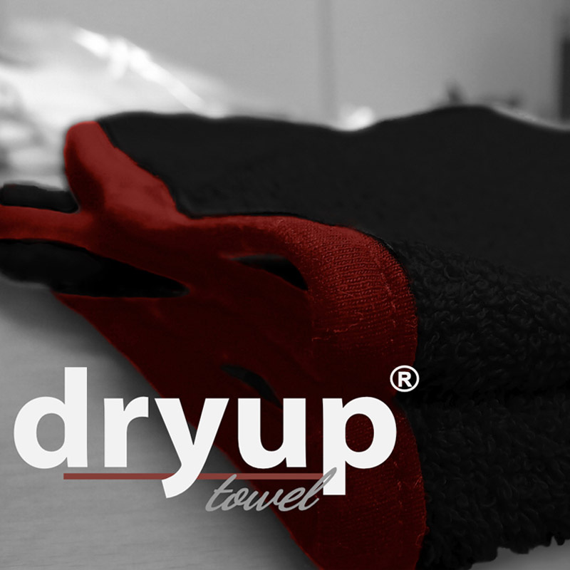 DryUp Towel großes Handtuch aus Baumwolle in schwarz