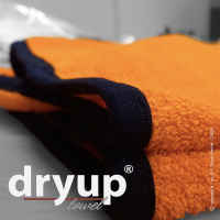 DryUp Towel großes Handtuch aus Baumwolle in clementine orange