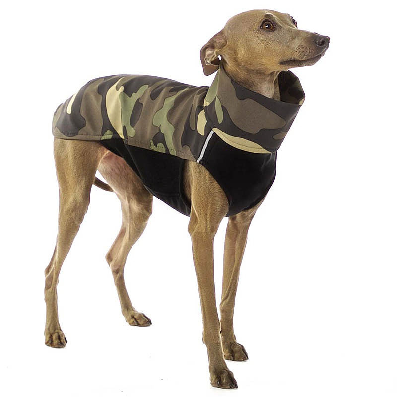 Sofadogwear Hachico ARMY Softshell Pullover in Grün Camouflage