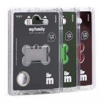 MyFamily Hundemarke Anhänger Knochen lila mit Gravur