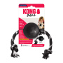 KONG Extreme Ball mit Seil L in schwarz
