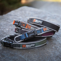 Non-stop dogwear Roam Halsband gepolstert und verstellbar in blau 3XL  60-65 cm