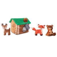 PetShop Waldhütte mit vier Waldtieren