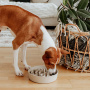 District 70 BAMBOO Dog Slow Feeder Anti Schling Napf in merengue beige