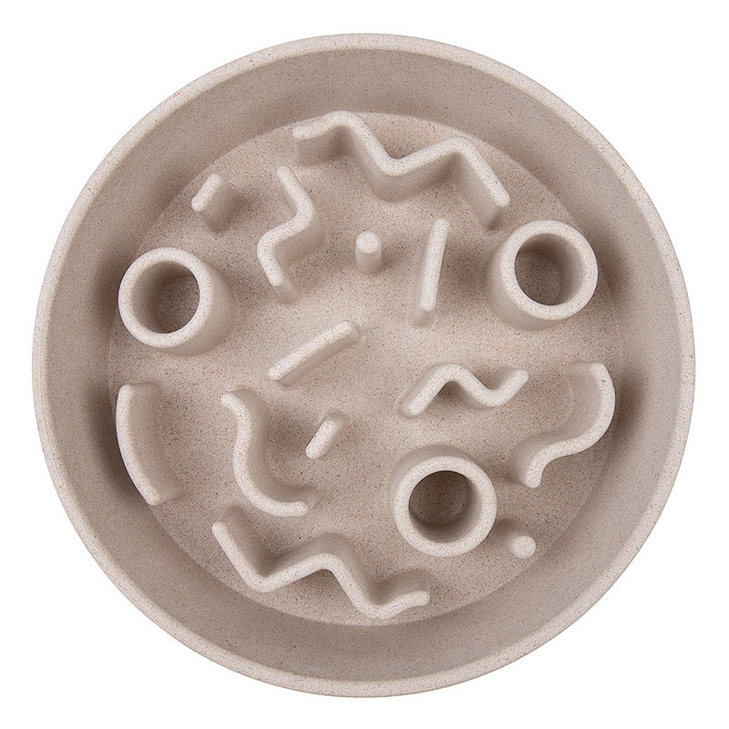 District 70 BAMBOO Dog Slow Feeder Anti Schling Napf  M merengue