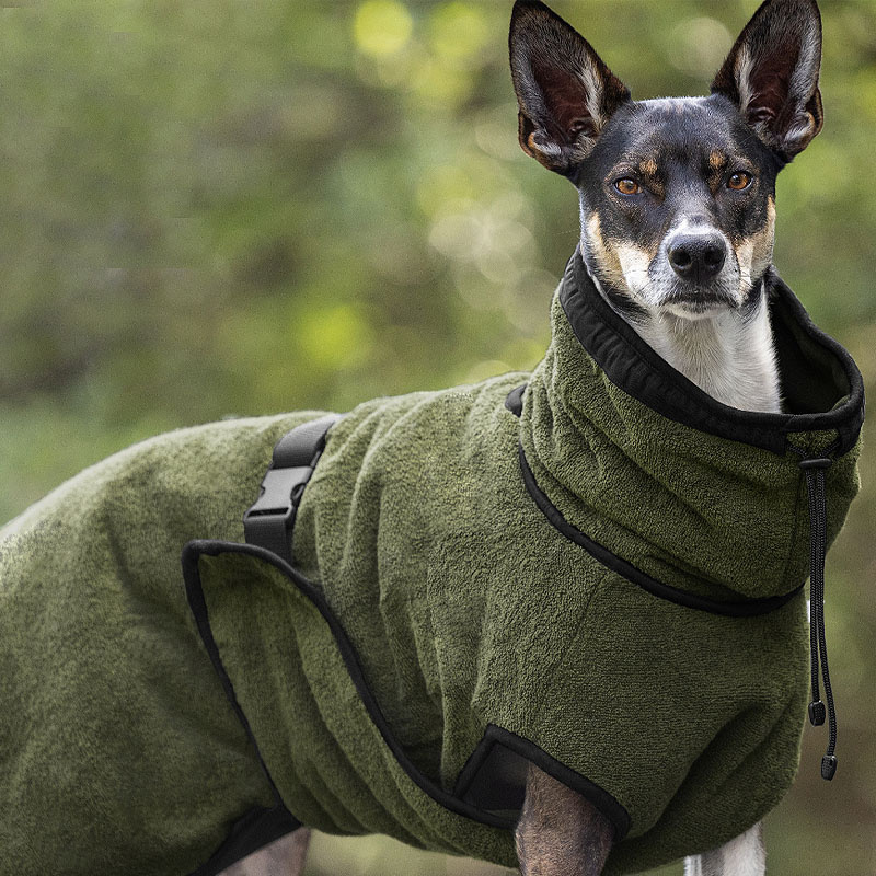WarmUp Cape PRO Mantel für mittelgroße Hunde piniengrün moos L