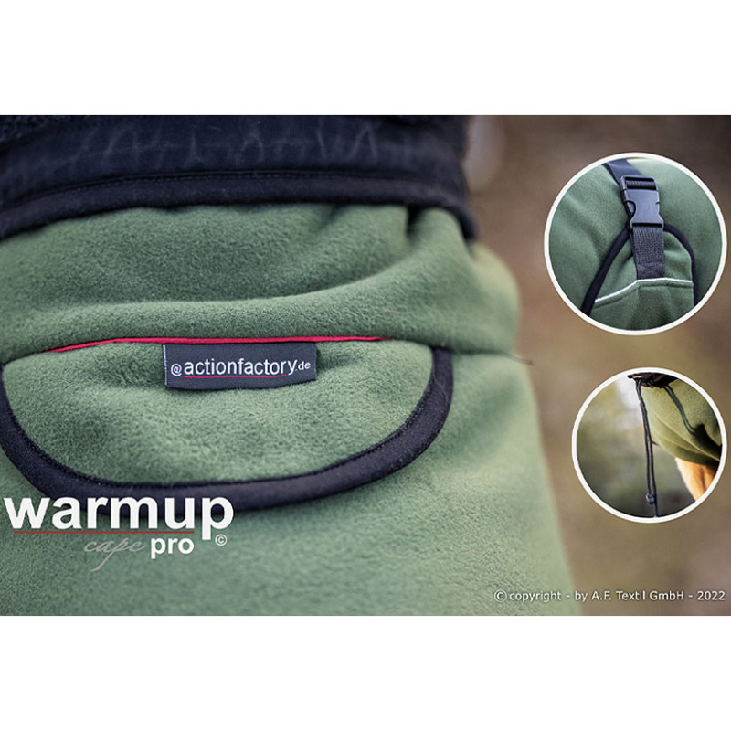 WarmUp Cape PRO Mantel für mittelgroße Hunde piniengrün moos L