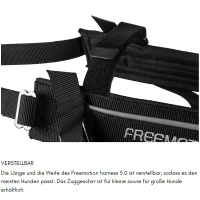 Non-stop dogwear Zuggeschirr Laufgeschirr Sportgeschirr Freemotion 5.0 hellblau grau Größe 3