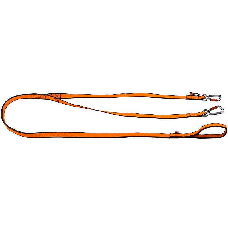 Non-stop dogwear Laufleine Bungee leash Double in orange schwarz 2.8m - 23mm Doppelleine