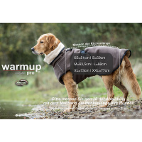 WarmUp Cape PRO Mantel für mittelgroße Hunde bordeaux rot XS