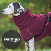 WarmUp Cape PRO Mantel für mittelgroße Hunde bordeaux rot XL