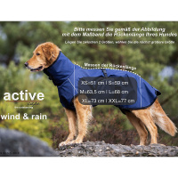 Active Cape Elastic wind & rain Regenmantel für mittelgroße Hunde in orange XXL  77cm