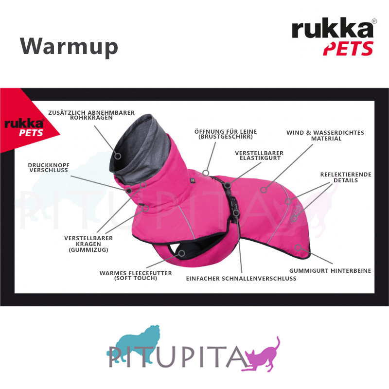 Rukka Pets Wintermantel WarmUp 2.0 in oliv 75