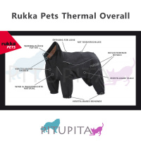 Rukka Pets Wintermantel mit Beinen Thermal Overall 45 schwarz