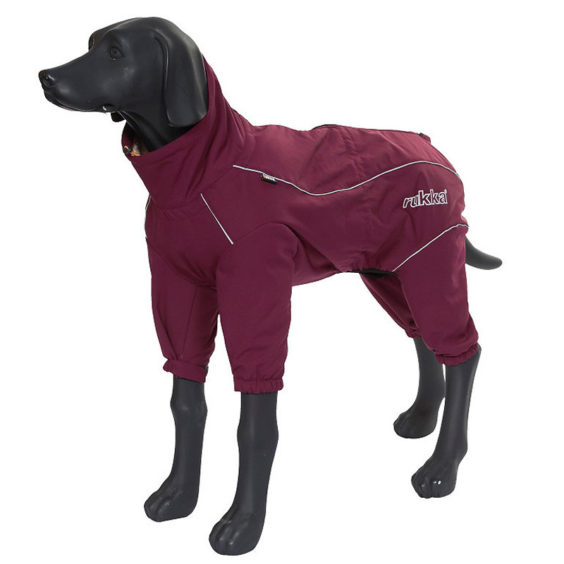 Rukka Pets Wintermantel mit Beinen Thermal Overall 45 burgund rot