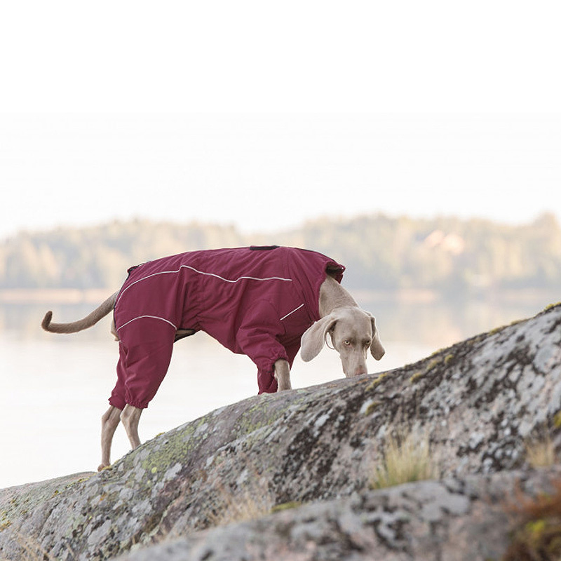 Rukka Pets Wintermantel mit Beinen Thermal Overall 45 burgund rot