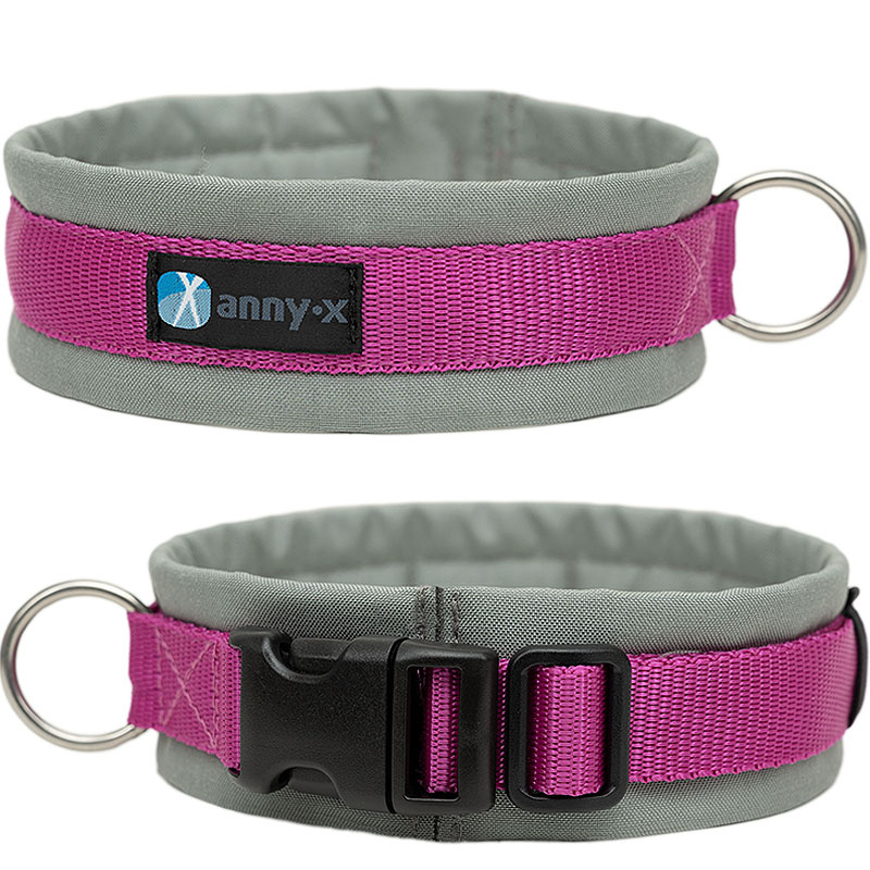 AnnyX Steck Halsband Fun in grau pink
