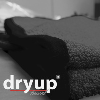 DryUp Towel großes Handtuch aus Baumwolle in anthrazit grau