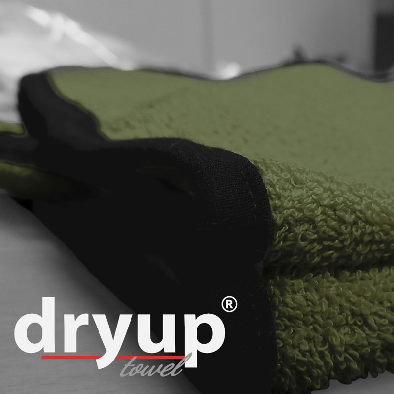 DryUp Towel großes Handtuch aus Baumwolle in moos grün