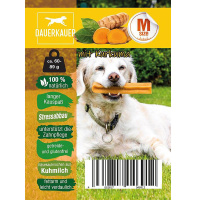 Dauerkauer Hartkäsestange Käsekauknochen aus Deutschland mit Kurkuma L - 100-129g