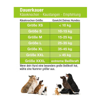 Dauerkauer Hartkäsestange Käsekauknochen aus Deutschland mit Kurkuma L - 100-129g