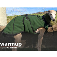 WarmUp Cape PRO Mantel für WINDHUNDE in pine green piniengrün-moos L