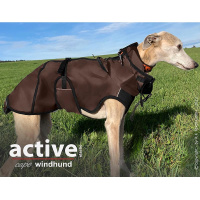 Active Cape ELASTIC leicht gefütterter Mantel für WINDHUNDE in braun XS