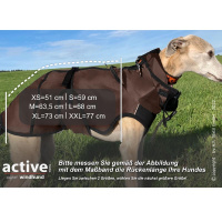 Active Cape ELASTIC leicht gefütterter Mantel für WINDHUNDE in braun M