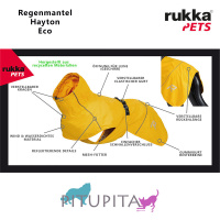 Rukka Pets Regenjacke Regenmantel Hayton ECO in schwarz 60