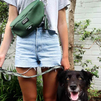 DOOG Hüfttasche Bauchtasche Trainingstasche aus Neopren Neosport Hip Belt in grün