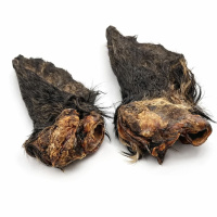 Rinderohren mit Muschel und Fell für Hunde PREMIUM 60 Stück