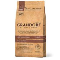 Grandorf Trockenfutter Ente mit Süßkartoffeln für erwachsene Hunde 10kg