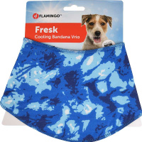 Flamingo Bandana Fresk Kühlhalstuch mit Klett für Hunde L | 44-52cm