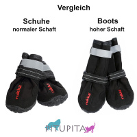 RUKKA Pets Schuhe Boots hoch Proff Pfotenschutz  in schwarz 2-er Pack 3 | 48 mm