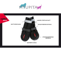 RUKKA Pets Schuhe Boots hoch Proff Pfotenschutz  in schwarz 2-er Pack 3 | 48 mm