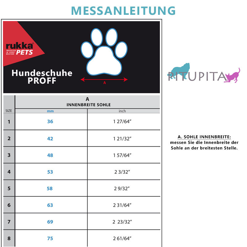 RUKKA Pets Schuhe Boots hoch Proff Pfotenschutz  in schwarz 2-er Pack 4 | 53 mm