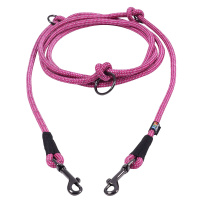Rukka Pets Rope Leine Führleine verstellbar rund in burgund lila  L 11 mm ø