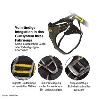 Rukka Pets Autogeschirr in der Farbe schwarz L - 65-80 cm