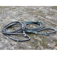 Rukka Pets Grip gummierte Leine Führleine rund in grau türkisblau L 12 mm ø