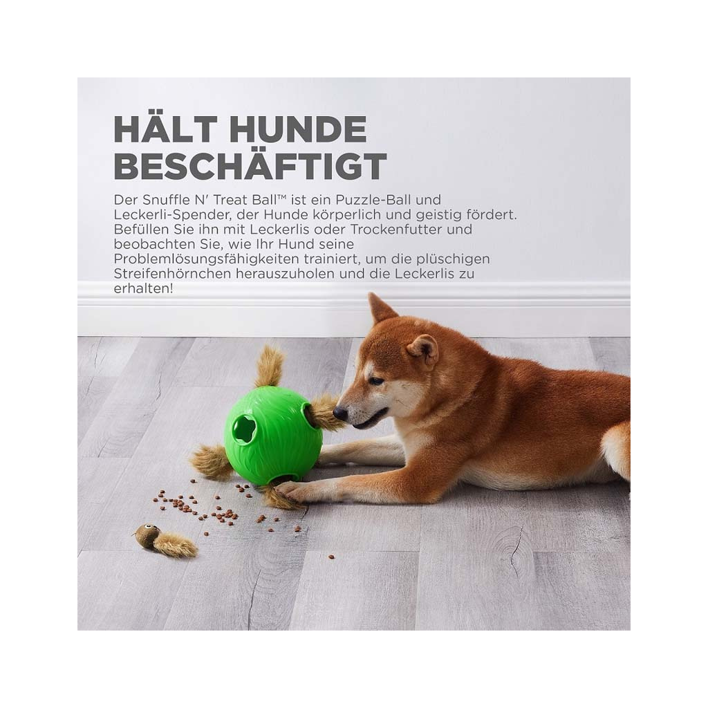 Dog Snuffle N' Treat Ball Puzzle, Green