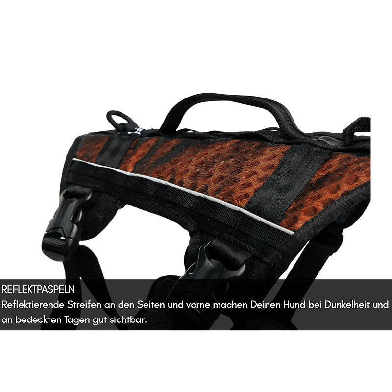 Non-stop dogwear Rock long Brustgeschirr Sicherheitsgeschirr Panikgeschirr M