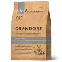 Grandorf Trockenfutter Kaninchen und Pute für erwachsene Hunde 10kg