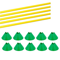 Hürden Set Cavaletti Agility Hundetraining 100cm GRÜN GELB