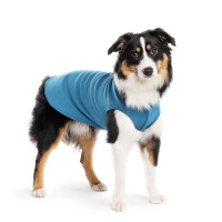 Goldpaw Stretch Fleece Hundepullover in marine petrol Größe 24
