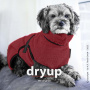 DryUp Trocken Cape Hundebademantel MINI für kleine Hunde in bordeaux rot