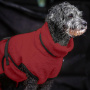 DryUp Trocken Cape Hundebademantel MINI für kleine Hunde in bordeaux rot