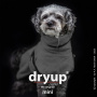 DryUp Trocken Cape Hundebademantel MINI für kleine Hunde in anthrazit grau