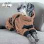DryUp Body ZIP.FIT Hundebademantel mit Beinen für kleine Hunde in coffee braun