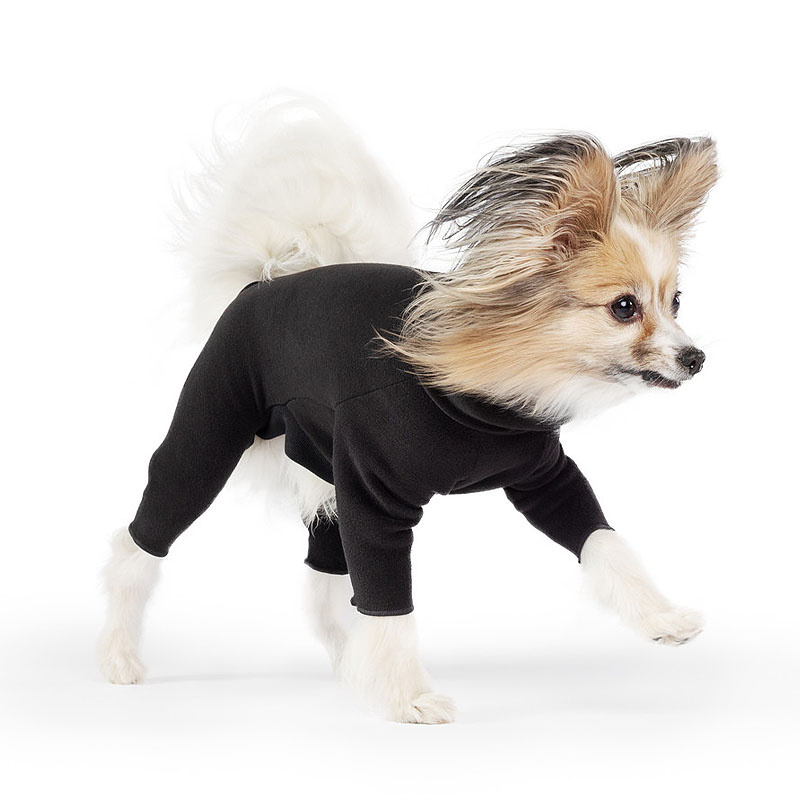 Goldpaw Stretch-Fleece Onesie Overall Pullover mit Beinen 26 schwarz