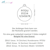 MyFamily Hundemarke Anhänger kleiner Kreis I LOVE...